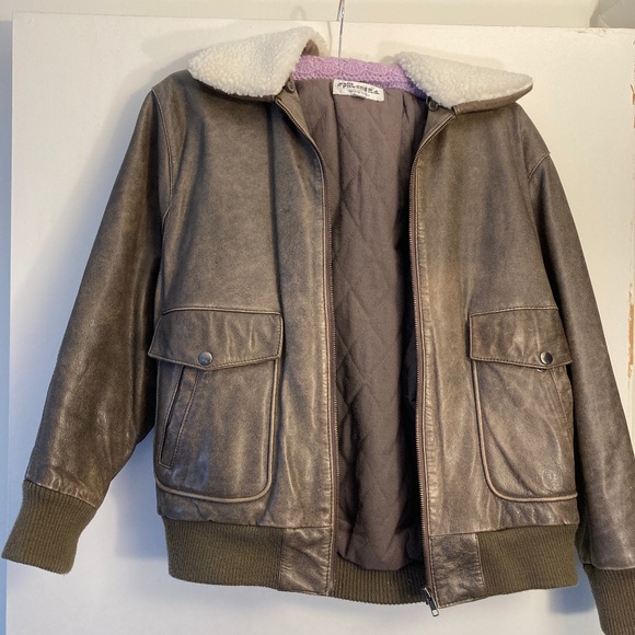 Leather Bomber Jacket - Picture 1 of 13